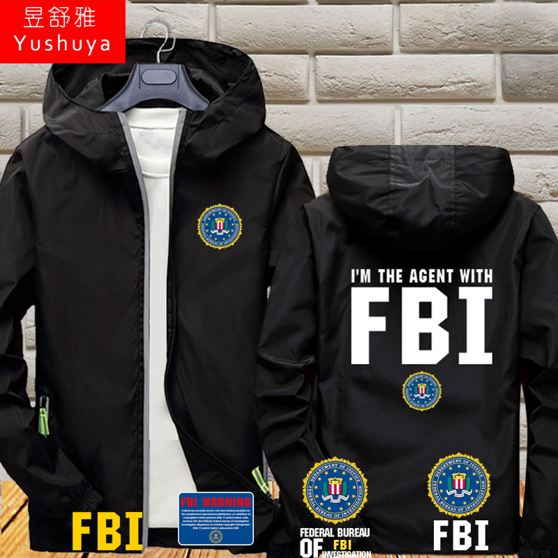 美国联邦调查局fbi warning东京热警告开衫外套男女连帽夹克衣服 男装 夹克 原图主图