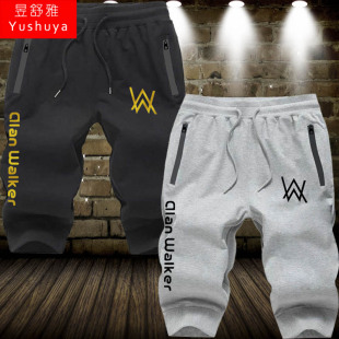 休闲裤 男运动短卫裤 子7分 Walker艾伦沃克DJ电音Faded七分裤 Alan