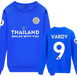 莱斯特城队服狐狸城瓦尔迪卡斯塔涅足球迷服圆领卫衣男长袖球衣服