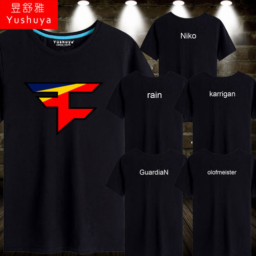 csgofaze短袖t恤新款大码队服