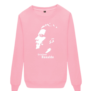 C罗球迷服圆领卫衣男女学生葡萄牙足球衣服CR7长袖薄款休闲运动服