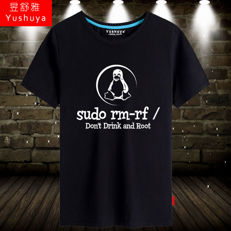 企鹅程序猿短袖衣服