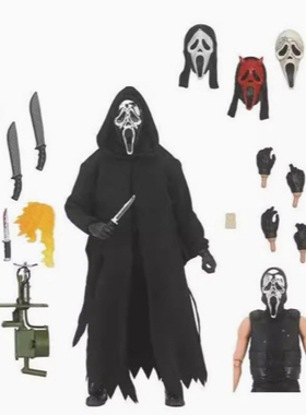 NECA 惊声尖叫 夺命狂呼 鬼脸杀手 布衣豪华版 7寸可动模型手办