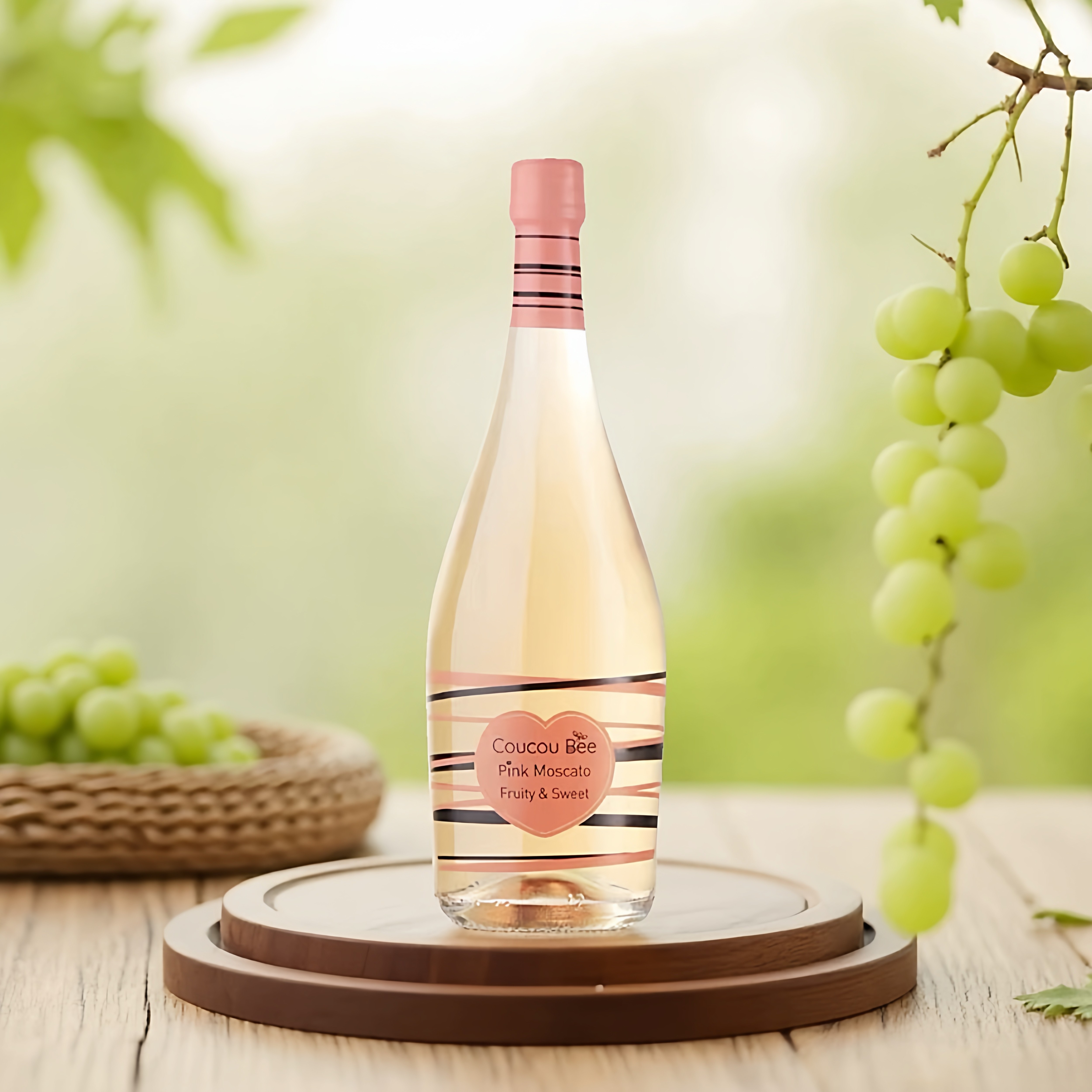 西班牙原瓶进口咕咕蜂莫斯卡托甜白莫斯卡托桃红起泡低醇葡萄酒