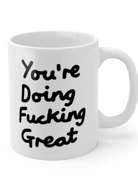 You are doing great 干得好漂亮 陶瓷马克杯水杯水杯子礼物黑色