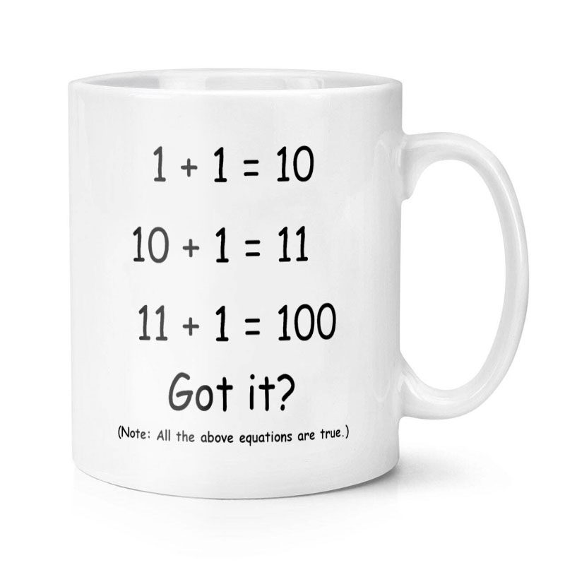 binary 二进制 莱布尼茨 陶瓷马克杯水杯杯子马克杯杯夏季学生杯