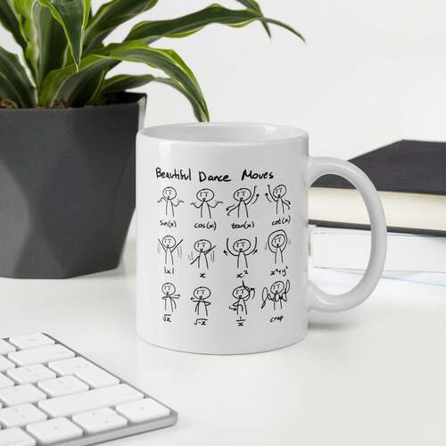 Math Stick Figures Mug Math 数学火柴人马克杯陶瓷杯创意礼物杯