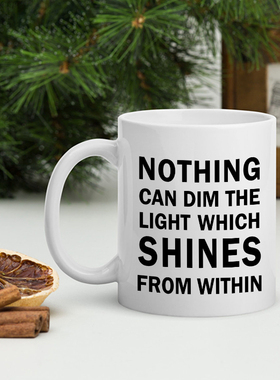 nothing can dim the light which shines from within 马克杯