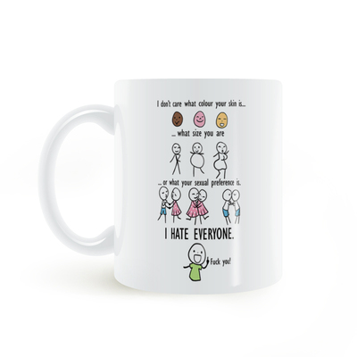 I Don't Care I Hate Everyone Anti Social Mug马克杯白色杯子