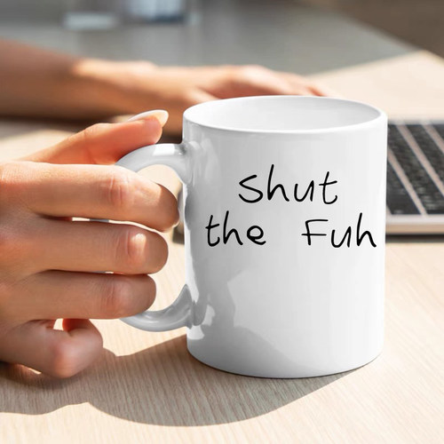 SHUT THE FUH-CUP同款戈杯搞笑幽默谐音梗印花马克杯创意杯子礼物