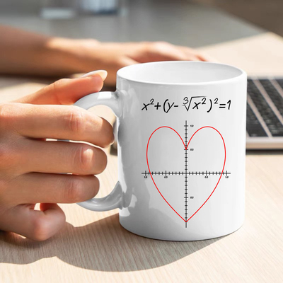 Love Heart Equation Math 心形数学公式 陶瓷马克杯水杯杯子