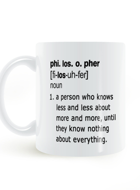 Philosopher definition mug哲学家的定义陶瓷马克杯喝水咖啡牛奶