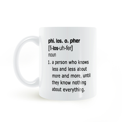 Philosopher definition mug哲学家的定义陶瓷马克杯喝水咖啡牛奶