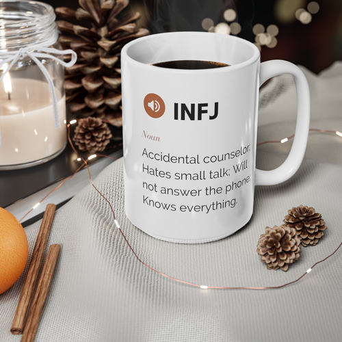 MBTI定义杯INFJ人格测试杯陶瓷陶瓷马克杯杯子礼物杯