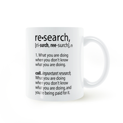 Research Definition Mug研究的定义马克杯陶瓷咖啡水杯礼物