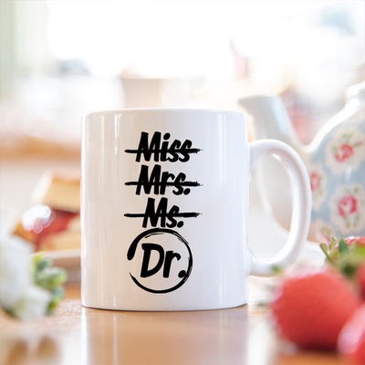 Miss Mrs Ms Dr Phd Graduation博士毕业礼物咖啡马克杯喝水杯子
