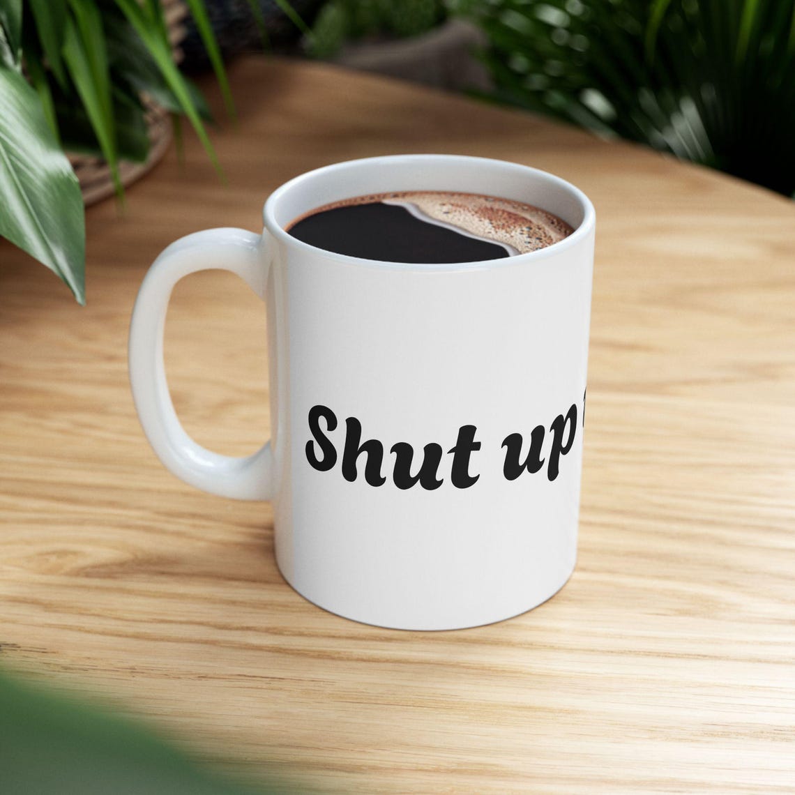 shut up闭嘴创意英文文字个性幽默咖啡杯马克杯杯子创意杯咖啡杯