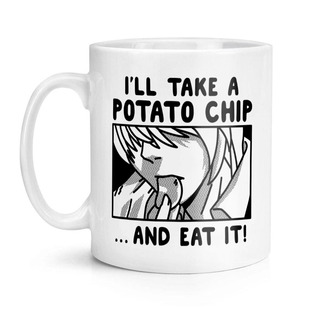 POTATO CHIP 伪装吃薯片 陶瓷马克杯水杯夜神月杯子