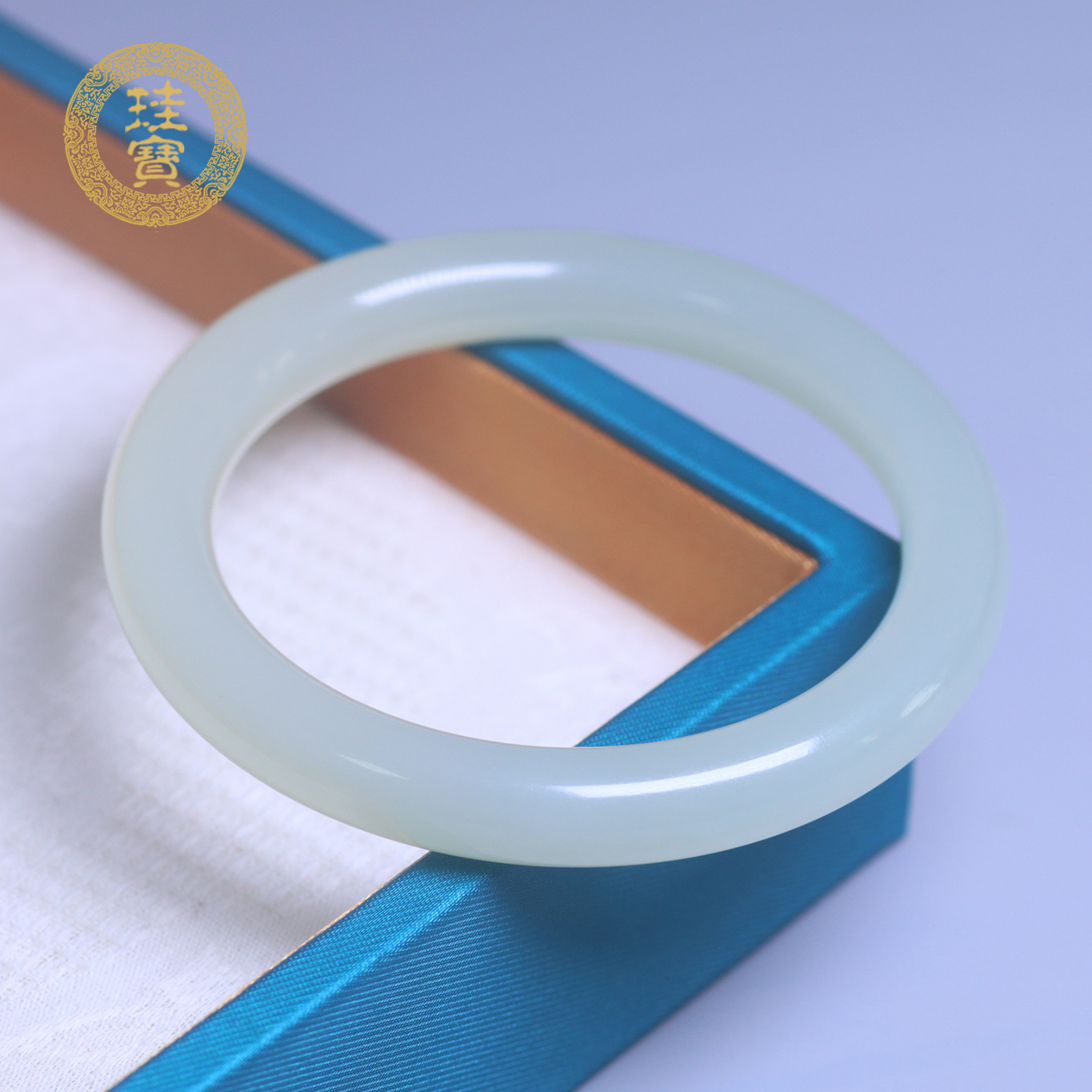 珪宝和田玉冰晴水手镯女款56.3mm