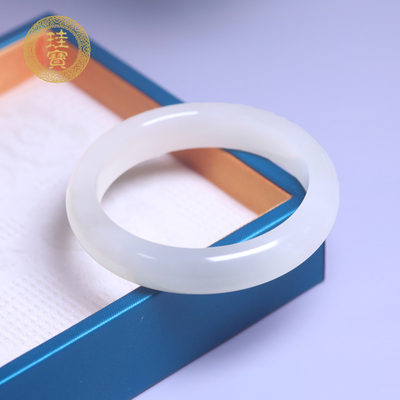 珪宝和田玉烟紫藕粉手镯58.3mm