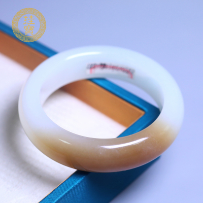 珪宝和田玉糖羊脂玉手镯女56.5mm