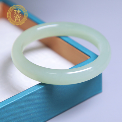 珪宝和田玉高冰晴水手镯57.9mm女