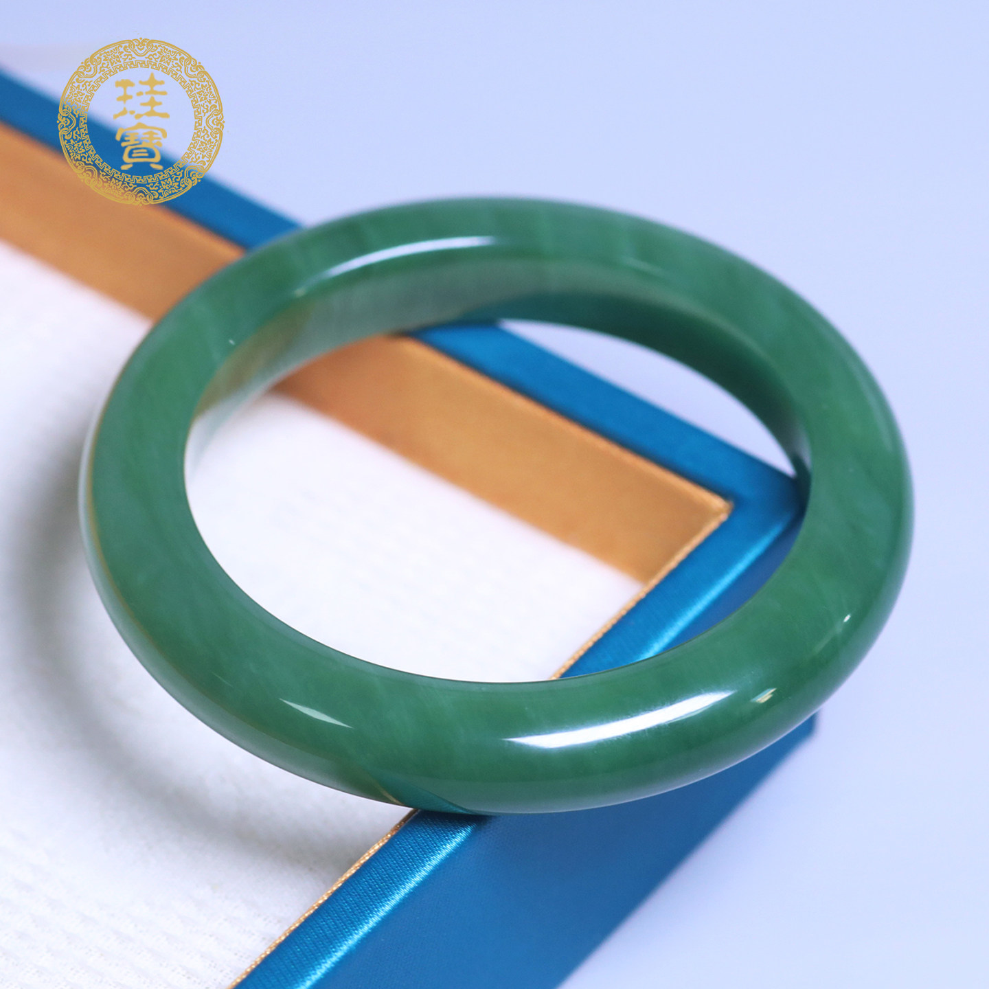 珪宝55.3mm和田玉碧玉宽条手镯女款福镯玉镯子天然玉石带证书礼物,珠宝/钻石/翡翠,手饰,淘宝优惠券,粉丝福利购,淘宝优惠卷