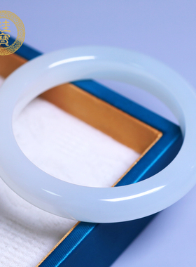 珪宝和田玉羊脂玉手镯宽条58.5mm