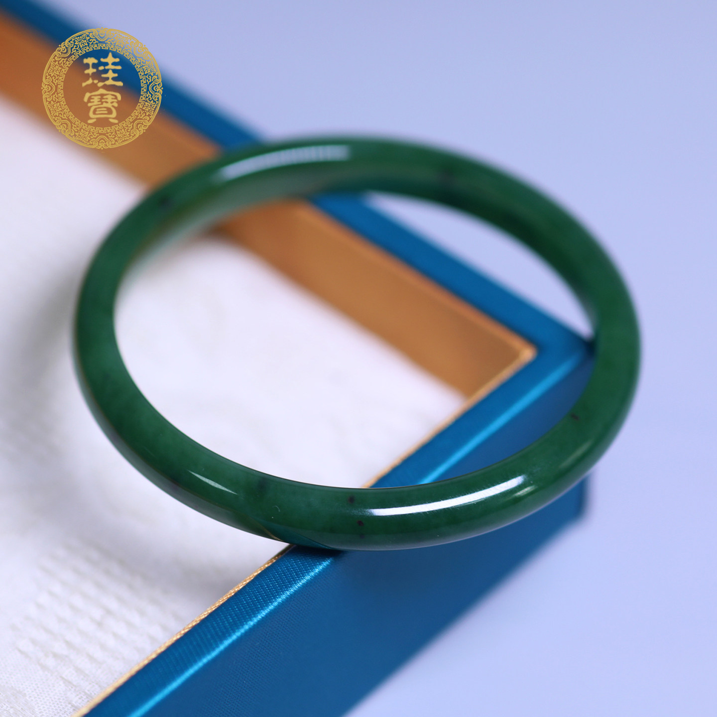珪宝和田玉碧玉手镯女款58.8mm