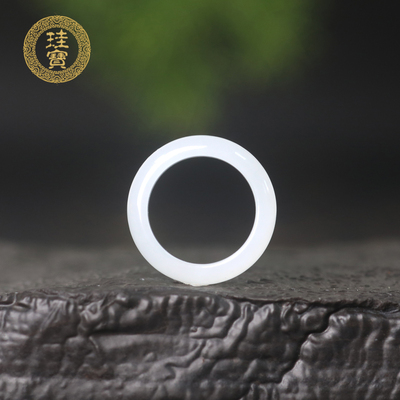珪宝和田玉羊脂玉戒指女款18.4mm