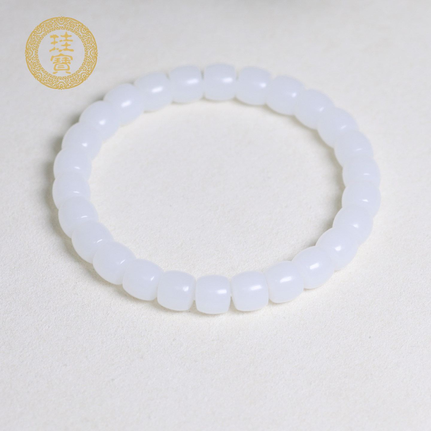 珪宝和田玉羊脂玉手串女款7*8mm