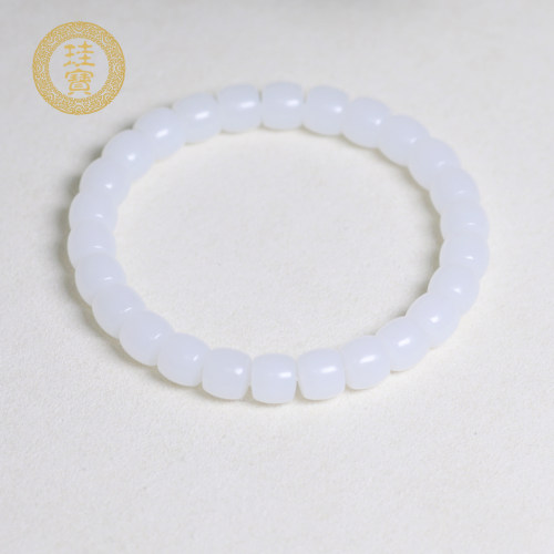 珪宝和田玉羊脂玉手串女款7*8mm