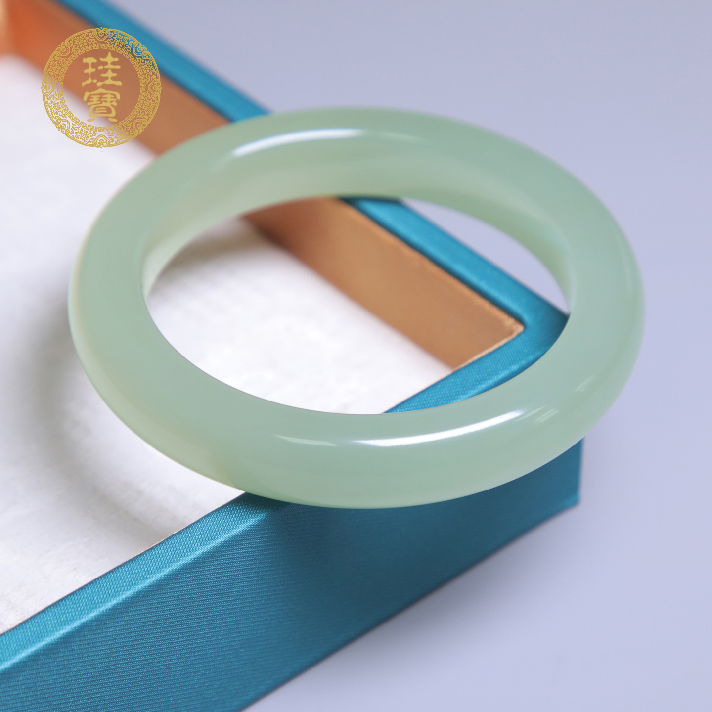 珪宝和田玉高冰晴水手镯56.5mm