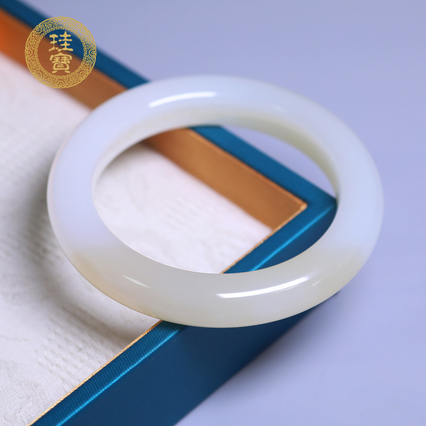 珪宝和田玉糖羊脂玉手镯女58.8mm