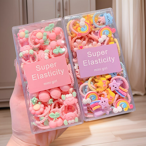 宝宝卡通不伤发小皮筋