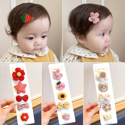 敲可爱宝宝发夹婴幼儿胎毛发卡