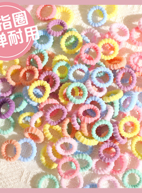 儿童皮筋螺纹发圈宝宝不伤发毛巾圈高弹力小女孩女童扎头发橡皮筋