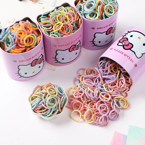 Эластичная милая детская безвредная резинка для волос для девочек, не повреждает волосы