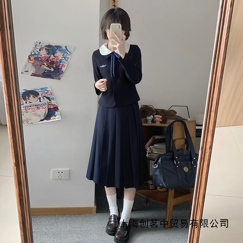 新款jk西服【昭原女高】原创收腰制服学院风小西装外套修身秋秋款