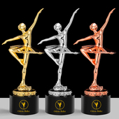 金属小金人跳舞水晶奖杯定制学校儿童舞蹈拉丁芭蕾广场舞瑜伽奖品