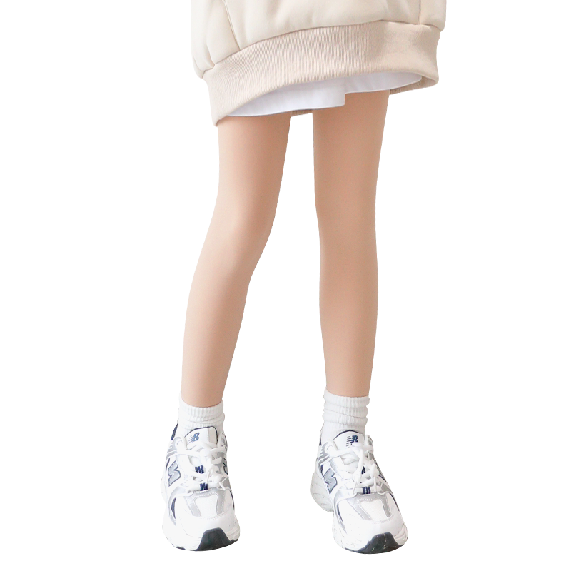 儿童光腿神器春秋薄款肤色丝袜女孩连裤袜春季外穿女童肉色打底裤