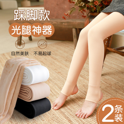 女童踩脚光腿神器加绒加厚打底裤