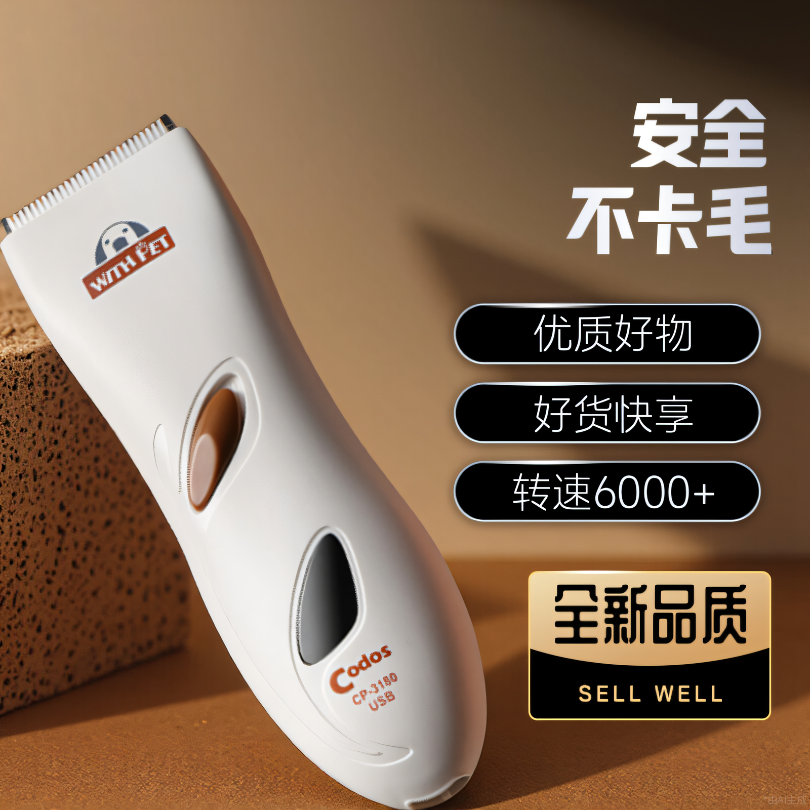 科德士宠物剃毛器电推剪狗狗猫咪爱宠专业推毛器神器专用3180-CP