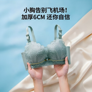 都市丽人内衣女小胸平胸聚拢加厚6cm显大专用防下垂收副乳文胸
