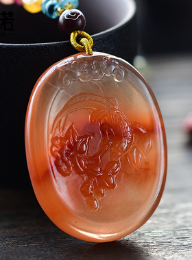 红兔毛水晶喜上眉梢吊坠男女款