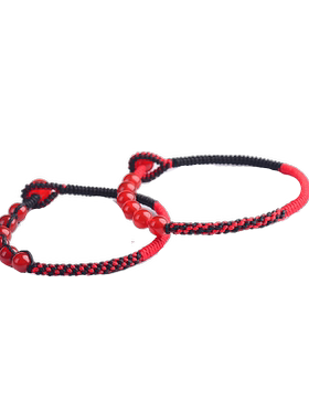 手工编织转运珠配饰本命年红绳