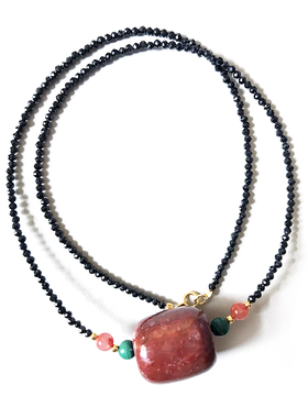 diy狮诺战国红玛瑙路路通吊坠