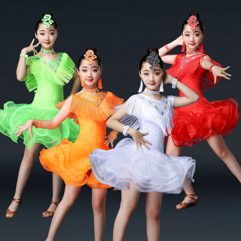 拉丁舞练功服女oope少儿图片
