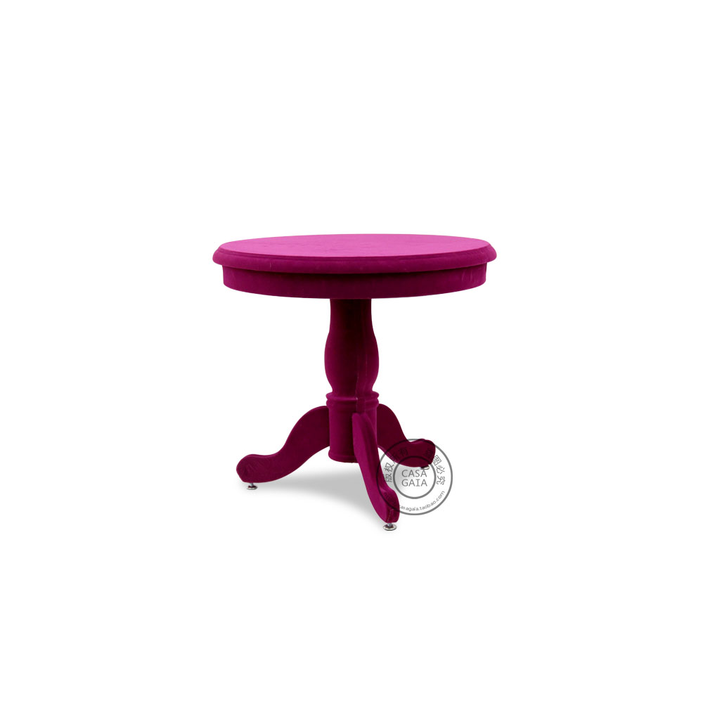 盖雅欧式圆几会所休闲茶几客厅小圆几咖啡厅酒吧实木边几咖啡桌