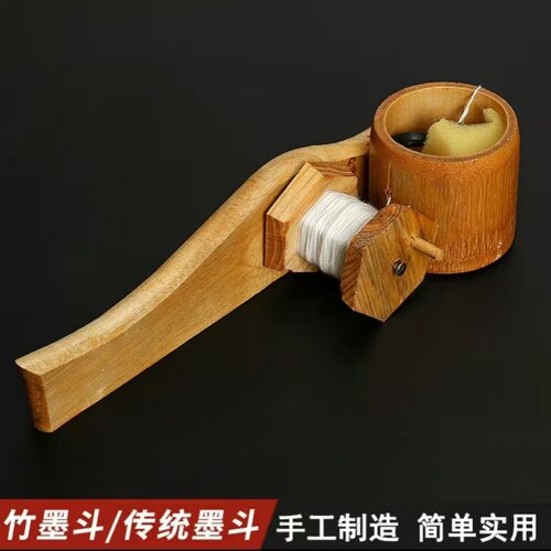 老式墨斗老木匠木工墨斗配件手动墨汁工地弹线修木木匠工具全套